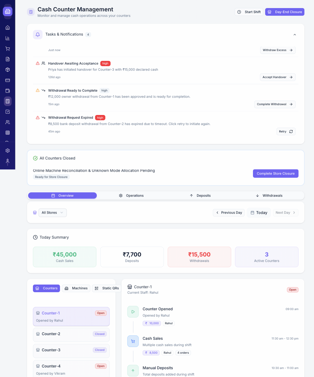 Cash Drawer (Galla) Always Matches